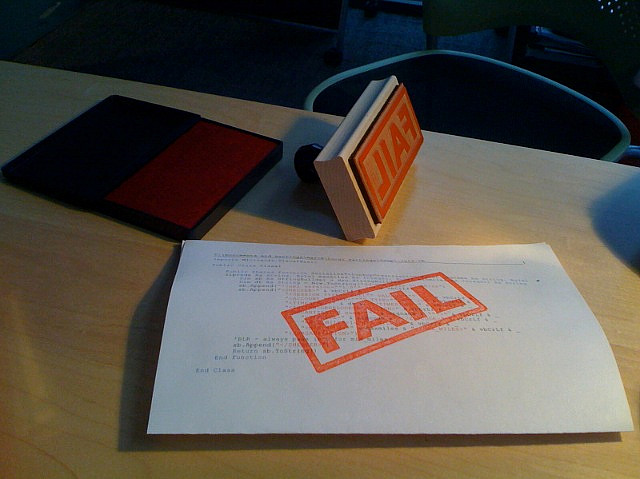 FAIL stamp